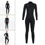 Maxbell Super Stretch Diving Wetsuit 3mm Neoprene Long Sleeve Front Zip Full Body WOMEN Black L - Aladdin Shoppers