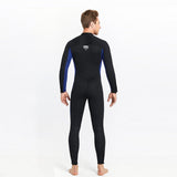 Maxbell Super Stretch Diving Wetsuit 3mm Neoprene Long Sleeve Front Zip Full Body MEN Navy L - Aladdin Shoppers