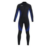 Maxbell Super Stretch Diving Wetsuit 3mm Neoprene Long Sleeve Front Zip Full Body MEN Navy L - Aladdin Shoppers