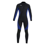 Maxbell Super Stretch Diving Wetsuit 3mm Neoprene Long Sleeve Front Zip Full Body MEN Navy L - Aladdin Shoppers