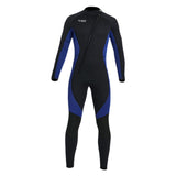 Maxbell Super Stretch Diving Wetsuit 3mm Neoprene Long Sleeve Front Zip Full Body MEN Navy L - Aladdin Shoppers