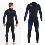 Maxbell Super Stretch Diving Wetsuit 3mm Neoprene Long Sleeve Front Zip Full Body MEN Navy L - Aladdin Shoppers