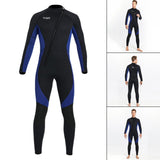 Maxbell Super Stretch Diving Wetsuit 3mm Neoprene Long Sleeve Front Zip Full Body MEN Navy L - Aladdin Shoppers
