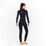 Maxbell Super Stretch Diving Wetsuit 3mm Neoprene Long Sleeve Front Zip Full Body WOMEN Purple S - Aladdin Shoppers