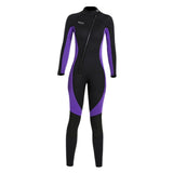 Maxbell Super Stretch Diving Wetsuit 3mm Neoprene Long Sleeve Front Zip Full Body WOMEN Purple S - Aladdin Shoppers