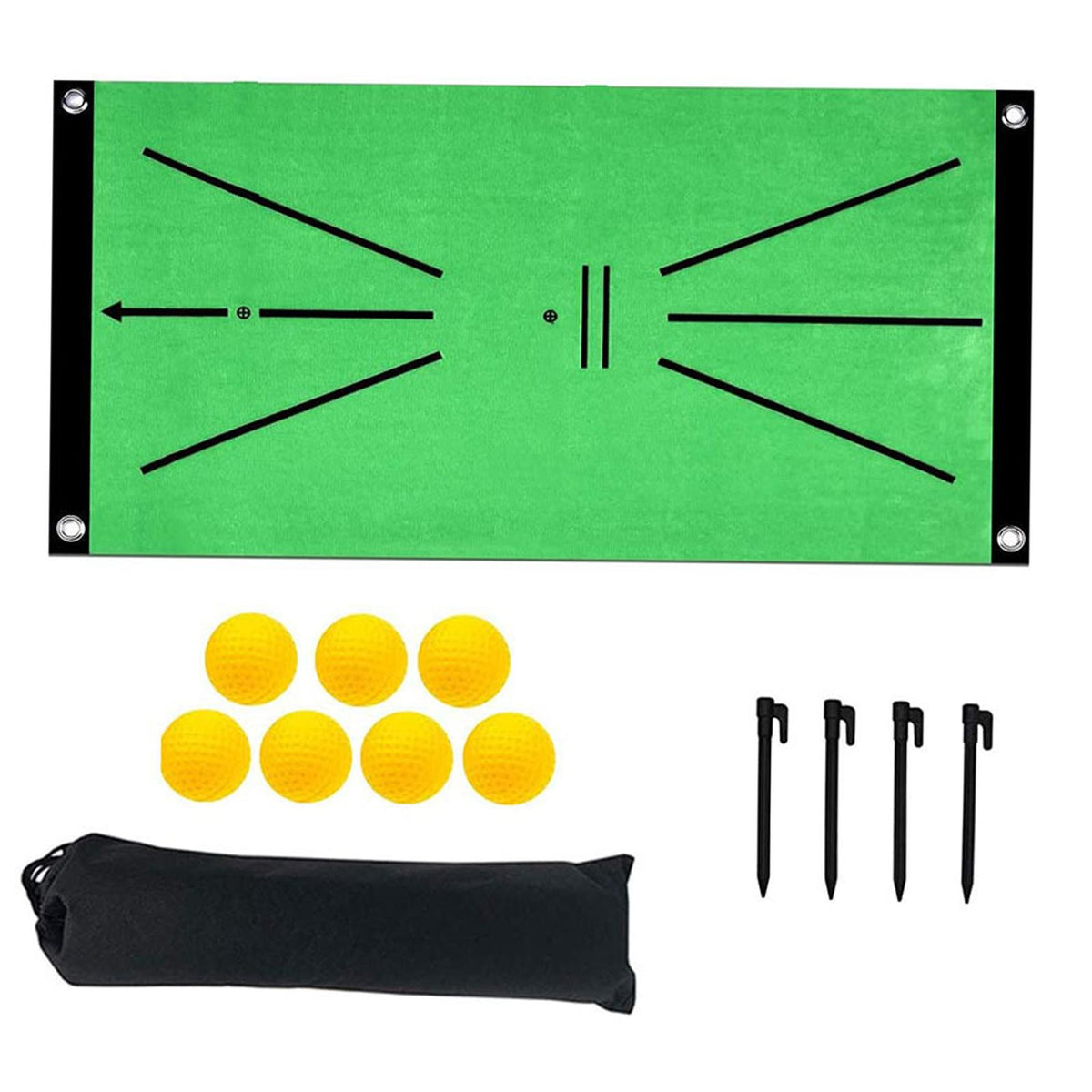 Maxbell Maxbell Golf Hitting Mat Training Aid for Swing Detection Ground Nail Design