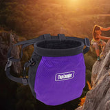 Maxbell 5xRock Climbing Chalk Bag Waist Bag For Outdoor Sports Belt Strap Pouch Purple