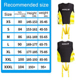 Maxbell Safety Life Jacket Vest Kayaking Buoyancy Motorboat Fishing black yellow M - Aladdin Shoppers