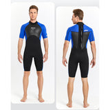 Maxbell 2mm Premium Neoprene Shorty Wetsuit Short Sleeve for Diving Men Blue XXL - Aladdin Shoppers