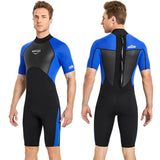 Maxbell 2mm Premium Neoprene Shorty Wetsuit Short Sleeve for Diving Men Blue XXL - Aladdin Shoppers