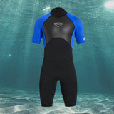 Maxbell 2mm Premium Neoprene Shorty Wetsuit Short Sleeve for Diving Men Blue XXL - Aladdin Shoppers