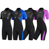 Maxbell 2mm Premium Neoprene Shorty Wetsuit Short Sleeve for Diving Women Purple L - Aladdin Shoppers