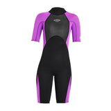 Maxbell 2mm Premium Neoprene Shorty Wetsuit Short Sleeve for Diving Women Purple L - Aladdin Shoppers