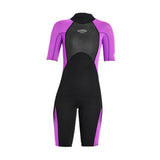 Maxbell 2mm Premium Neoprene Shorty Wetsuit Short Sleeve for Diving Women Purple L - Aladdin Shoppers