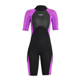 Maxbell 2mm Premium Neoprene Shorty Wetsuit Short Sleeve for Diving Women Purple L - Aladdin Shoppers