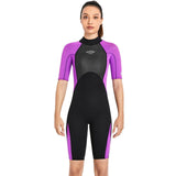 Maxbell 2mm Premium Neoprene Shorty Wetsuit Short Sleeve for Diving Women Purple L - Aladdin Shoppers