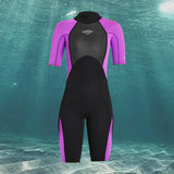 Maxbell 2mm Premium Neoprene Shorty Wetsuit Short Sleeve for Diving Women Purple L - Aladdin Shoppers