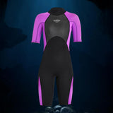Maxbell 2mm Premium Neoprene Shorty Wetsuit Short Sleeve for Diving Women Purple L - Aladdin Shoppers