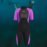 Maxbell 2mm Premium Neoprene Shorty Wetsuit Short Sleeve for Diving Women Purple L - Aladdin Shoppers