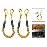 Maxbell Stretchable Bungee Dock Line Marine Mooring Rope for Boat A Yellow 2Pcs - Aladdin Shoppers