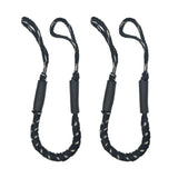 Maxbell Stretchable Bungee Dock Line Marine Mooring Rope for Boat C Black 2Pcs - Aladdin Shoppers