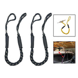Maxbell Stretchable Bungee Dock Line Marine Mooring Rope for Boat C Black 2Pcs - Aladdin Shoppers