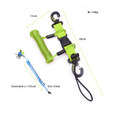 Scuba Diving Lanyard Clip Anti Lost Quick Release Buckle for Diving Tools Green