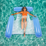 Maxbell Inflatable Floating Recliner with Air Pump Drifter Water Sports dark blue - Aladdin Shoppers