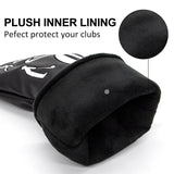 Maxbell Durable Golf Wood Head Cover Golf Club Headcover Protection Golfer Gift PU Black 1 - Aladdin Shoppers