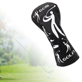 Maxbell Durable Golf Wood Head Cover Golf Club Headcover Protection Golfer Gift PU Black 1 - Aladdin Shoppers