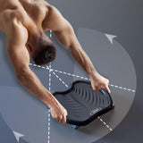 Maxbell Non Slip Abdominal Plate Roller Trainer 4 Wheel Fitness Equipment Black - Aladdin Shoppers