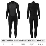 Maxbell Kids Wetsuits Jumpsuit 3mm Neoprene Long Sleeve Back Zip Summer Diving Suit Black S - Aladdin Shoppers