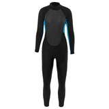 Maxbell Kids Wetsuits Jumpsuit 3mm Neoprene Long Sleeve Back Zip Summer Diving Suit Blue XS - Aladdin Shoppers
