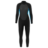 Maxbell Kids Wetsuits Jumpsuit 3mm Neoprene Long Sleeve Back Zip Summer Diving Suit Blue S - Aladdin Shoppers