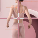 Maxbell Yoga Rod Open Shoulder Posture Corrector Pilates for Shaping Dance Pink - Aladdin Shoppers