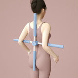 Maxbell Yoga Stick Open Shoulder Fitness Pilates Stretching for Beautifying Blue - Aladdin Shoppers