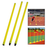 Maxbell 2xFootball Door Pole Training Tool Sign Obstacle Marker Rod 3 Pieces Sign pole