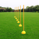 Maxbell 2xFootball Door Pole Training Tool Sign Obstacle Marker Rod 3 Pieces Sign pole