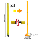 Maxbell 2xFootball Door Pole Training Tool Sign Obstacle Marker Rod 3 Pieces Sign pole
