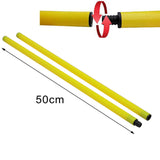 Maxbell 2xFootball Door Pole Training Tool Sign Obstacle Marker Rod 3 Pieces Sign pole