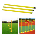Maxbell 2xFootball Door Pole Training Tool Sign Obstacle Marker Rod 3 Pieces Sign pole