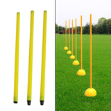 Maxbell 2xFootball Door Pole Training Tool Sign Obstacle Marker Rod 3 Pieces Sign pole