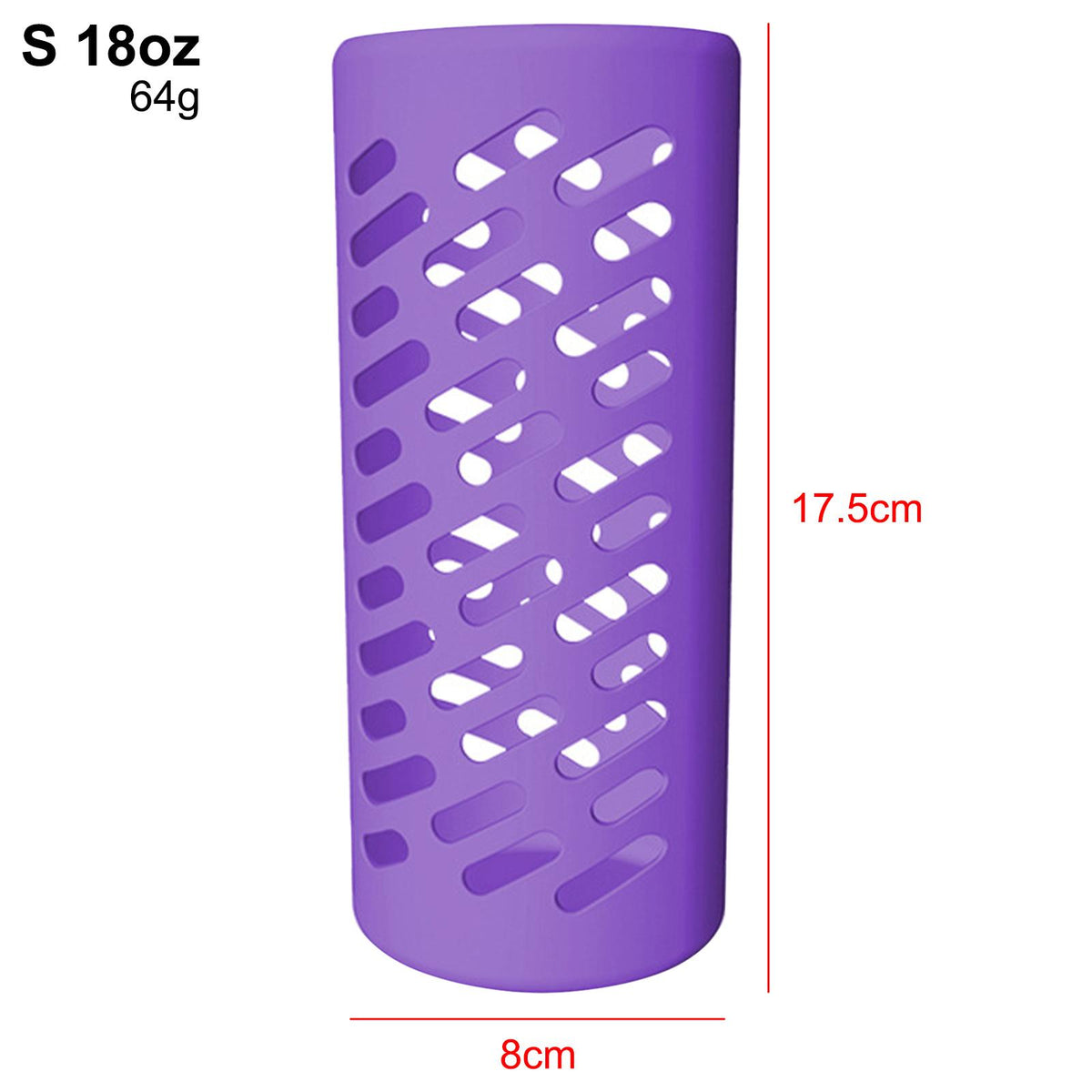 Maxbell Maxbell Water Bottle Silicone Sleeve Insulated Nonslip Protective Cover 18oz Purple