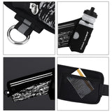 Maxbell Running Belt Fanny Pack Reflective Strips Waist Wallet for Workout Black - Aladdin Shoppers