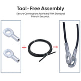 Maxbell 2x10 Pieces Heavy Duty Steel Wire Rope Eyelets for 5mm Fitness Steel Wire Rope