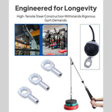 Maxbell 2x10 Pieces Heavy Duty Steel Wire Rope Eyelets for 5mm Fitness Steel Wire Rope