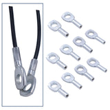 Maxbell 2x10 Pieces Heavy Duty Steel Wire Rope Eyelets for 5mm Fitness Steel Wire Rope