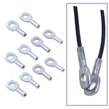 Maxbell 2x10 Pieces Heavy Duty Steel Wire Rope Eyelets for 5mm Fitness Steel Wire Rope