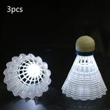 Maxbell 3Pcs LED Badminton Shuttlecocks Glow in The Dark Birdie Balls White - Aladdin Shoppers