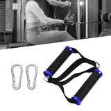 Maxbell 2x Cable Machine Attachment Handles Exercise Equipment Workout Nylon Blue - Aladdin Shoppers